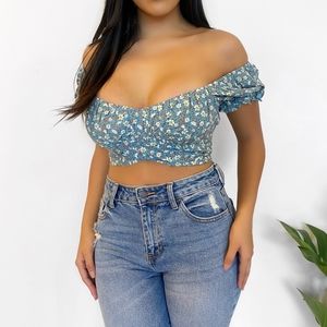 Off the Shoulder Crop Top